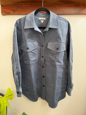 Women’s Madewell Blue Oversized Corduroy Shirt Jacket